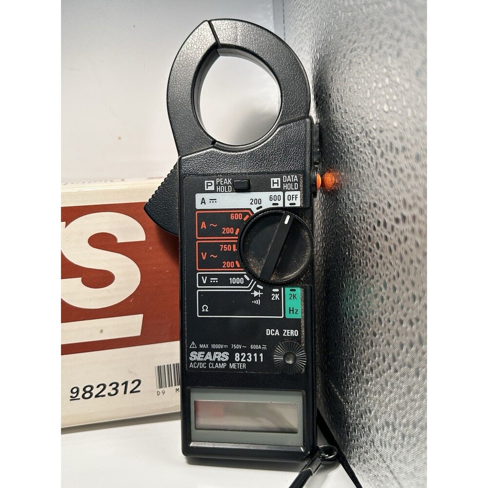 Vintage NIB Sears Model 82311Tes Digital Clamp Meter Max 1000 V With Manual& Box